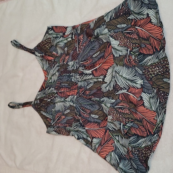GAP Women's Fancy Crop Top-Fall Color Feathers-Ruffles-Adjust Straps-NWOT-Sz S - Picture 11 of 17